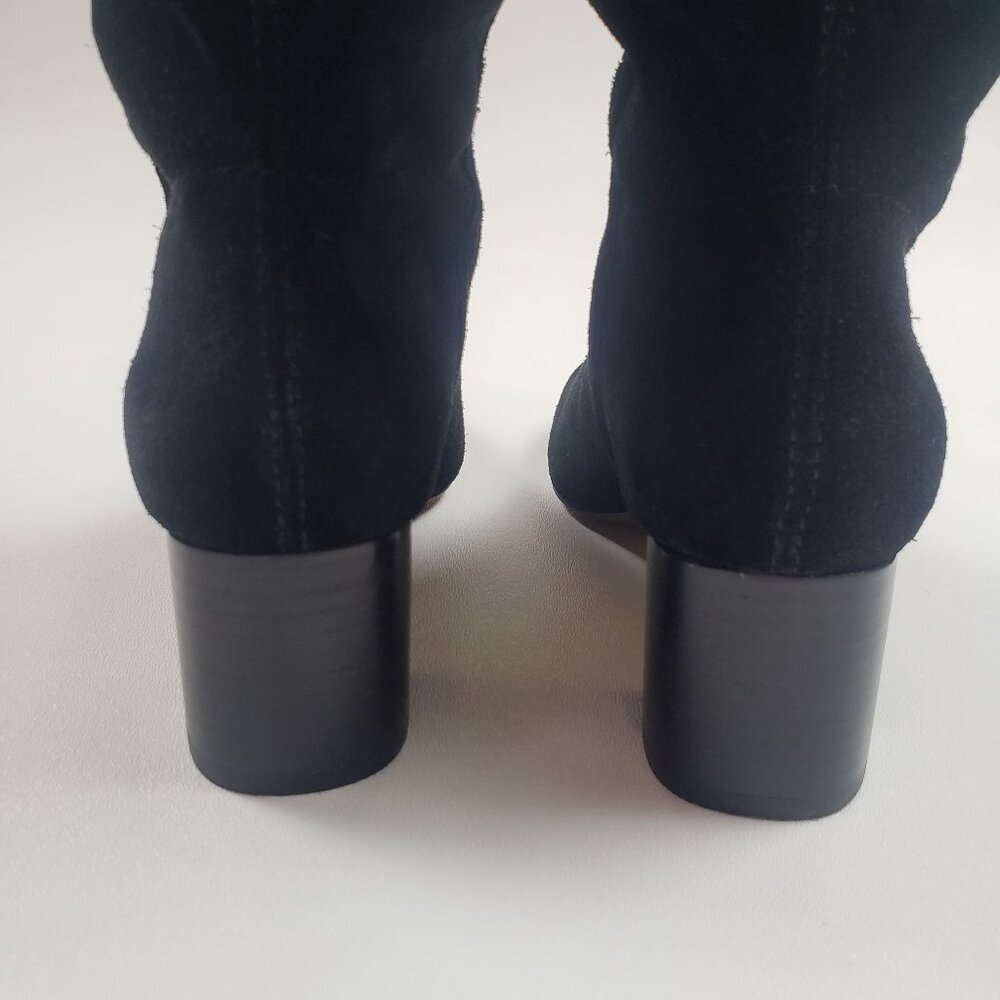 Madewell The Sylvia Over-The-Knee Boot In Suede Women 5.5M True Black Block Heel - Picture 10 of 15
